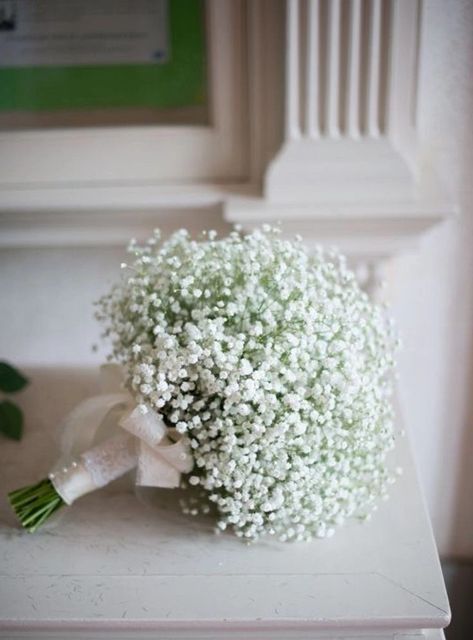 Simple Wedding Bouquets, Bridal Bouquet Flowers, Hand Bouquet, White Wedding Bouquets, Baby's Breath, Bride Bouquets, Bridal Flowers, Flower Bouquet Wedding, Bridesmaid Bouquet