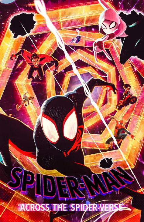 Synopsis: "Miles Morales catapults across the Multiverse, where he encounters a team of Spider-People charged with protecting its very existence. When the heroes clash on how to handle a new threat, Miles must redefine what it means to be a hero." More Colton Tisdall AMPs: Colton Tisdall Artists Website: Meows Morales, Apartment Posters, Spider Man Poster, Spider People, Spaider Man, Black Butler Characters, Miles Morales Spiderman, Across The Spider Verse, Spiderman Spider