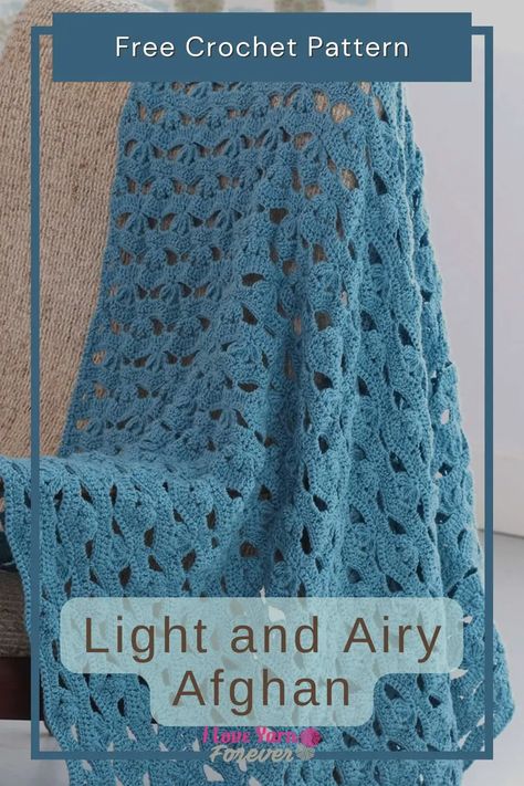 Free Crochet Pattern: Light and Airy Afghan Summer Crochet Blanket Patterns Free, Crochet Lace Scarf Pattern, The Crochet Crowd, Blankets Crochet, Crochet Crowd, Crochet Afghan Patterns Free, Crochet Afgans, Crochet Vest Pattern, Wedding Blankets