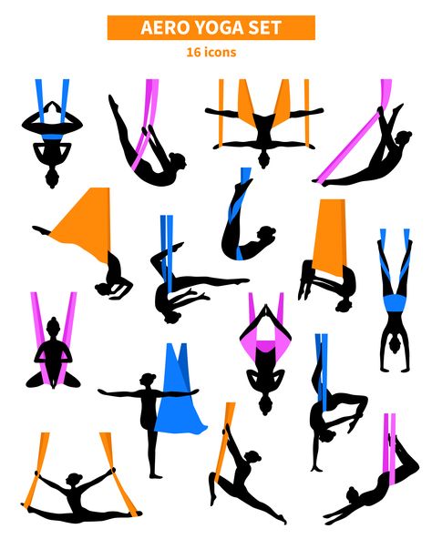 Download the Aero Yoga Black White Icon Set 477986 royalty-free Vector from Vecteezy for your project and explore over a million other vectors, icons and clipart graphics! Aerial Silks Beginner, Sky Yoga, Flying Yoga, Yoga Trapeze, Air Yoga, Aerial Yoga Poses, Yoga Poses For Two, Dancing Art, Aerial Fitness