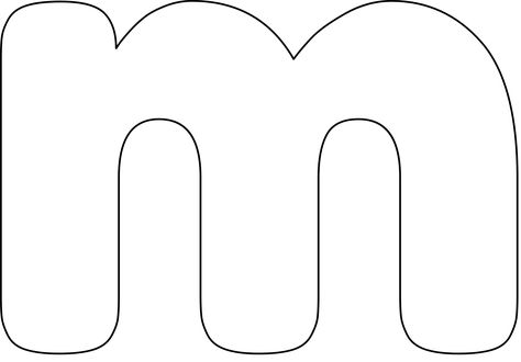 "m" stencil. Print, customize, or make your own free at RapidResizer.com #stencils #RapidResizer M&m Font For Cricut, M&m Stencil, M Stencil, 2 Inch Letter Stencils Printable Free, Stencil Abc, Free Stencil Maker, Stencil Print, Stencil Maker, Number Stencils