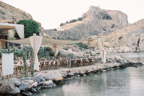 Bohemian Modern Wedding, Greek Islands Wedding, Beach Wedding Decorations Reception, Rhodes Island, Wedding In Greece, Wedding Destinations, Australian Wedding, Location Inspiration, Santorini Wedding