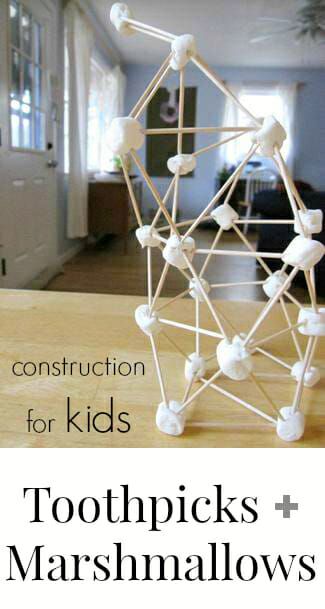 Making marshmallow and toothpick sculptures is a fun construction project for kids that can be easy for young children yet challenging for older kids. Toothpick Sculpture, Toothpick Crafts, Older Kids Crafts, How To Make Marshmallows, Tinker Toys, Construction For Kids, Project For Kids, Vbs Crafts, Construction Theme