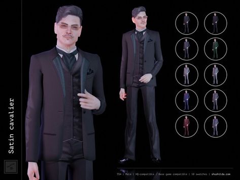 Suit Cc Sims 4, Male Teen, All Black Suit, Sims 4 Male Clothes, Suit Man, Male Clothes, Normal Map, Sims4 Clothes, Sims4 Cc