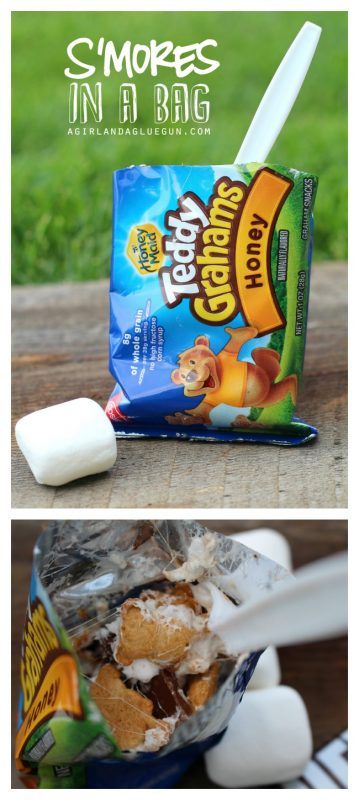 Throwback Thursday-camping! - A girl and a glue gun Beds Storage, Zelt Camping, Camping Desserts, Camping Snacks, Teddy Grahams, Camping Hacks Diy, Easy Camping Meals, Camping Organization, Campfire Food