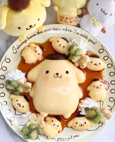 Purin Food, Pompompurin Pudding, Matcha Food, Yummiest Food, Bunny Pet, Sanrio Pompompurin, Pom Purin, Make 100 A Day, Themed Food