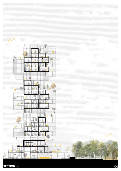 Pixel Gardens. | Housing Project Architecture Portfolio Layout, Theater Architecture, Architecture Blueprints, Landscape Design Drawings, Campus Design, Urban Design Plan, Architecture Portfolio Design, Interior Architecture Drawing, Modern Small House Design