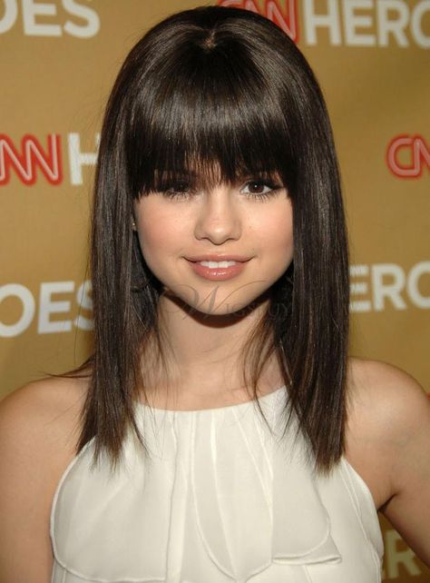 Custom 100% Human Real Hair Hand Tied Selena Gomez's Hair Style 12 Inches Celebrity Hair Wig Grab unbeatable discounts up to 75% Off at Wigsbuy using Coupon and Promo Codes. Straight Bangs Hairstyles, Latest Bob Hairstyles, Trendy We Fryzurach, Selena Gomez Hair, Inverted Bob Hairstyles, Celebrity Wigs, Bob Hairstyles With Bangs, Bangs With Medium Hair, Bob Haircut With Bangs