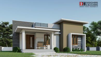 2000 Square Feet 3BHK Kerala Home Design - Home Pictures House Design Single Floor, Single Floor House Design Modern, Modern Roof Design, Barn Dominium, House Design Modern, Single Storey House, Four Bedroom House Plans, Exterior Elevation, Single Floor House Design