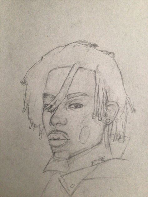 Black Boy Drawing Sketches, Carti Drawing, Animal Drawings Sketches, Rapper Art, Sketches Of People, Face Drawing Reference, Sketchbook Drawings, Black Boy, Dope Cartoon Art