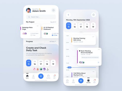 Task Manager App by Offdesignarea on Dribbble Task Management Ui, Task Manager App, Task App, Checklist App, Ui Cards, Task Management App, To Do App, Task Tracker, Ui Ux 디자인