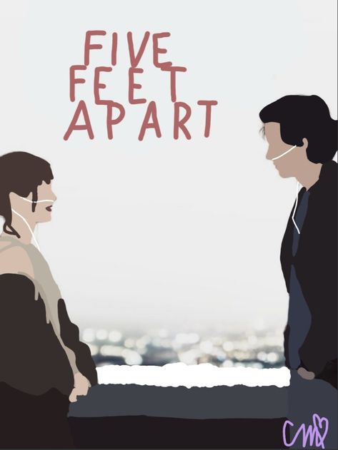 Five Feet Apart Astetic, 5 Feet Apart Poster, Five Feet Apart Fanart, Harry Potter Sketch, Five Feet Apart, Twilight Quotes, Minimalist Music, Scene Drawing, Emotional Scene