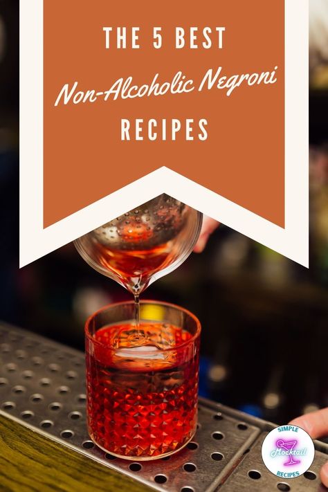 The non-alcoholic Negroni, aka NOgroni, aka NAgroni, is a staple cocktail in all non-alcoholic bars. We've got 5 recipes lined up for you. | Non-Alcoholic Negroni | Negroni Sbagliato | Non-Alcoholic Negroni Seedlip Non Alcoholic Negroni, Simple Mocktail, Vintage Study, Negroni Sbagliato, Romantic Drinks, Negroni Recipe, Easy Mocktail Recipes, Alcohol Free Drinks, Mocktail Recipes