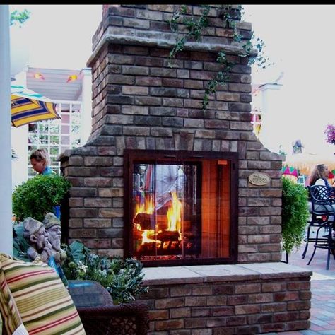 Brick fireplace makeover