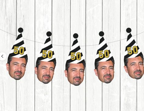 50th Birthday Funny Decorations, Funny 30th Birthday Decorations, Funny Bday Decorations, Funny Birthday Party Decorations, Funny Decorations Party, Face Birthday Decor, Funny 40th Birthday Decorations, Funny 50th Birthday Decorations, Personalized Birthday Decorations