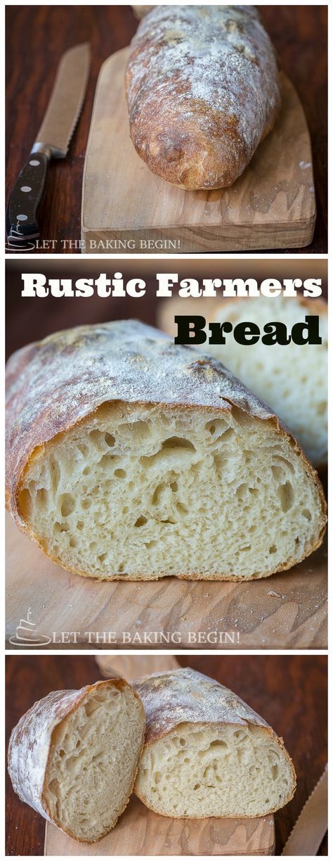 Rustic Farmer’s Bread – Golden Crackly Crust with Chewy Crumb, a few basic ingredients is all it takes to make this beauty. Resepi Roti, Rustic Bread, Best Bread Recipe, Unique Images, Monkey Bread, God Mat, Delicious Bread, Easy Bread, Pizza Bread