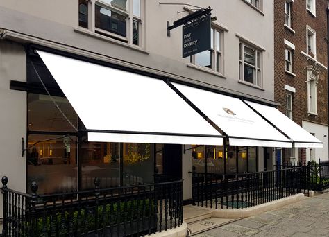 Boutique Exterior, Awning Design, Shop Canopy, Copper Awning, Shop Awning, Michael Clarke, Canvas Canopy, Shop Facade, Outdoor Awnings