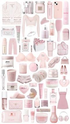 Pink Must Haves, Princess Vanity, Luxurious Things, Girly Items, Makeup Bag Essentials, Pink Lifestyle, Pretty Pink Princess, Pink Things, Pink Life