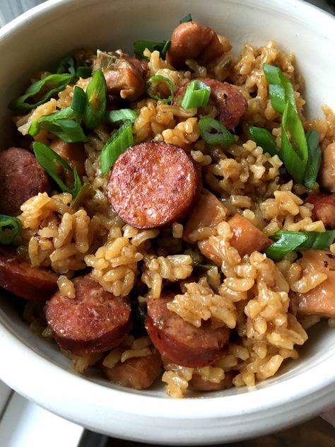 Cajun Jambalaya Recipe, Sausage Dinners, Fusion Foods, Sausage Jambalaya Recipe, Andouille Sausage Recipes, Yummy Rice, Chicken Jambalaya, Chicken And Sausage Jambalaya, Sausage Jambalaya