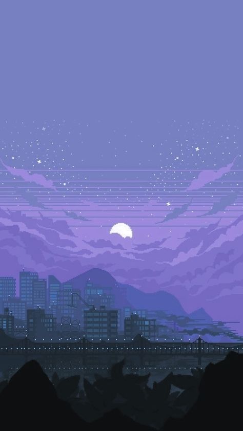 Chill Wallpaper, Pixel Art Landscape, Pixel Art Background, Aesthetic Wallpaper Iphone, Arte 8 Bits, Cocoppa Wallpaper, Cool Pixel Art, Images Kawaii, 8 Bits