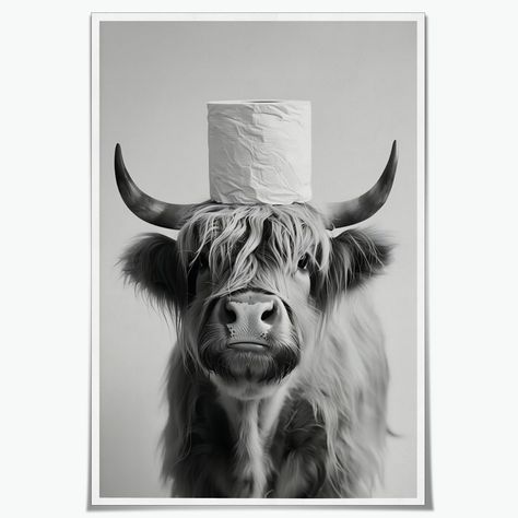 PRICES MAY VARY. Highland Cow Bathroom Wall Art Modern Farmhouse DecorWall Art：Highland Cow Bathroom Wall Art Modern Farmhouse Decorpictures wall decor Poster Measuring at 08x12/12x18/16x24/20x30/24x36/ inches You can choose canvas unframed wooden frame mounting or black frame mounting with advanced modern decoration. Highland Cow Bathroom Wall Art Modern Farmhouse DecorWall Art Print:Vintage Room Posters print use high-quality environmentally friendly ink and high-quality canvas and use the ind Bathroom Wall Art Modern, Highland Cow Bathroom, Cow Bathroom, Wall Art Modern Farmhouse, Fun Bathroom, Farmhouse Theme, Bathroom Posters, Highland Cow Print, Ship Artwork