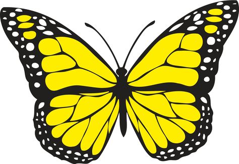 Butterfly 1 (colour) by @Firkin, A drawing of a butterfly from an illustration on Pixabay., on @openclipart Spiritual Clipart, Yellow Butterfly Meaning, Yellow Meaning, Magical Butterflies, Mosaic Drawing, Butterfly Colour, Colour Butterfly, Butterfly Symbolism, Butterfly Meaning