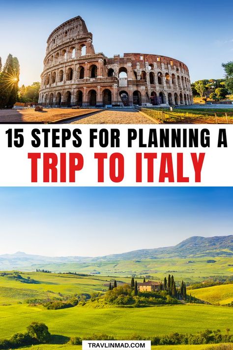 Are you planning to travel to Italy? In this guide to Italy you'll discover 15 steps for planning a trip to Italy including how long your Italy vacation should be, the best time to visit Italy, driving in Italy, essential travel documents, budget tips for Italy and more! Start planning your Italy itinerary today! I Italy travel tips I shopping in Italy, food in Italy I transportation in Italy I packing for Italy I how to plan an Italian vacation I Italy road trip I #Italy #traveltips Checklist For Travel, Italy Places, Italy Tips, Italy Road, Driving In Italy, Best Places In Italy, Italy Culture, Italy Trip Planning, Amalfi Coast Positano