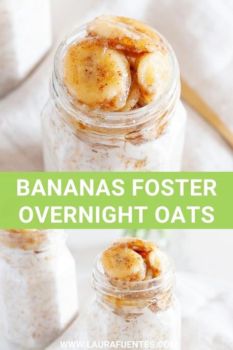 Overnight Oats Using Instant Oatmeal, Banana Overnight Oats Recipe, Soaked Oats, Banana Foster, Oats Recipes Breakfast, Best Overnight Oats Recipe, Breakfast Oats, Overnight Oatmeal Recipes, Oat Recipes Healthy