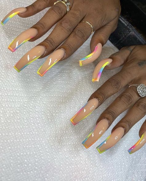 Curved Nails Coffin, Overlay Nails, Holloween Nails, Acrylic Nail Shapes, Curved Nails, Long Acrylic Nail Designs, Long Nail Designs, Nails Design With Rhinestones, Cute Acrylic Nail Designs