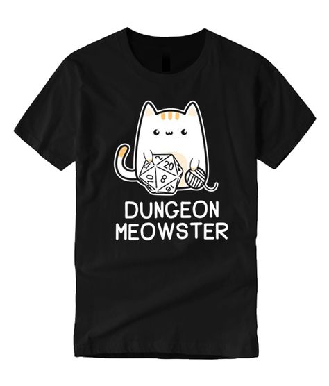 Dungeon Meowster smooth graphic T Shirt Dragon Cat, Cat Lover Shirt, Cheap T Shirts, Cat Shirt, Cat T, Animal Shirts, Cat Shirts, Funny Cat, Cat Tshirt