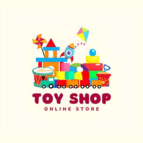 I will design daycare, childcare, kids shop, baby store, toyshop children logo Toy Store Logo, Technical Writing, Kids Logo, Baby Store, Shop Logo, Create A Logo, Online Shopping Stores, Toys Shop, Toy Store