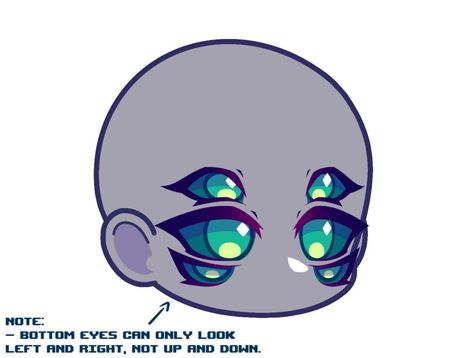 Gacha Base Eyes, Chibi Face Base, Chibi Oc Base, Chibi Eyes Reference, Hair Covering Eyes Drawing, Gacha Life 2 Eyes, Gacha Eyes Base, Gacha Life Eyes Ideas, Gacha Eyes Ideas