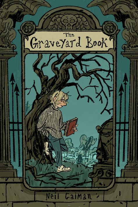 Graveyard Book, The Graveyard Book, Book Fanart, Lost In The Woods, American Gods, Indie Art, Neil Gaiman, Fan Book, Comic Illustration