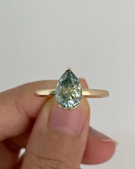 2 CT Green Pear Cut Moissanite Diamond Half Bezel Setting 10K 14K 18K Solid Yellow Gold Engagement Ring Green Pear Diamond Ring Bridal Ring by GemstoneGelleryArt on Etsy Green Pear Ring, Pear Gemstone Engagement Ring, Pear Ring Setting, Green Pear Engagement Ring, Half Bezel Pear Engagement Ring, Bezel Pear Engagement Ring, Pear Bezel Engagement Ring, Half Bezel Ring, Green Diamond Ring