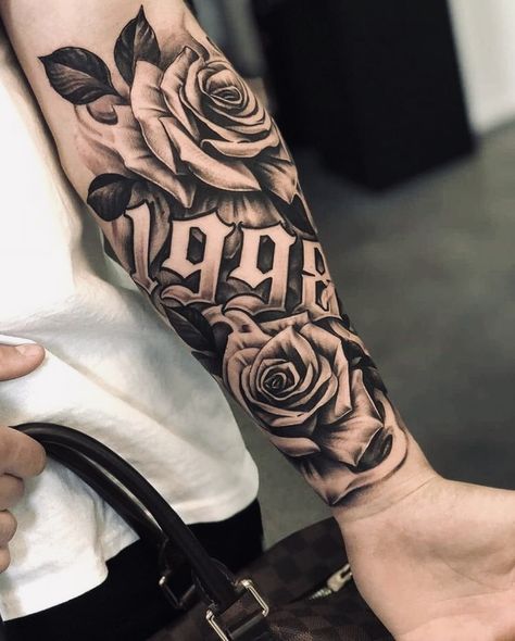 Rosen Tattoo Mann, Rose Tattoos For Men, Female Tattoos, Men Tattoos Arm Sleeve, Men Tattoos, Forarm Tattoos, Forearm Sleeve Tattoos, Cool Forearm Tattoos, Inspiration Tattoos