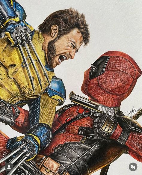 Deadpool And Wolverine Drawing, Deadpool Drawings, Deadpool Drawing, Wolverine Artwork, Wolverine Deadpool, Deadpool Art, Marvel Wallpapers, Deadpool And Wolverine, Wolverine Art