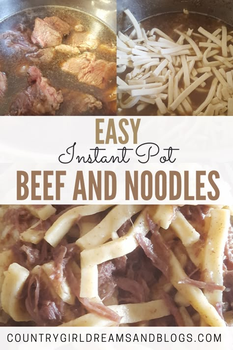 Beef N Noodles Instant Pot, Instant Pot Beef And Noodles With Roast, Instapot Beef And Noodles Recipe, Instant Pot Beef And Noodles Easy, Beef And Noodles Pressure Cooker, Insta Pot Beef And Noodles Easy, Beef And Noodles Instant Pot Stew Meat, Pressure Cooker Beef And Noodles, Instapot Beef And Noodles Easy