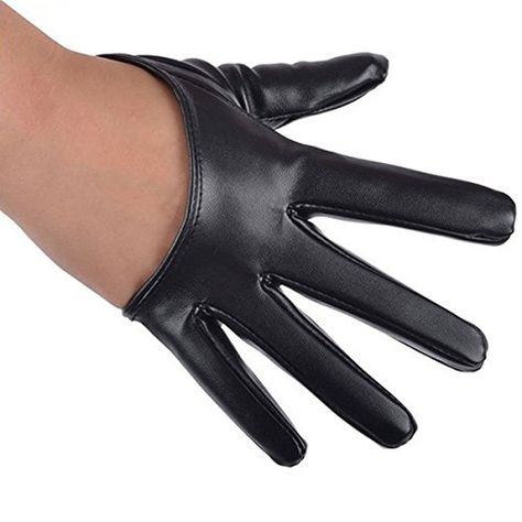 Topcoco Women's Pu Leather Half Palm Pole Dance Gloves Palm Bracelet, Party Gloves, Half Gloves, Fingerless Mittens, Five Fingers, Bracelet Leather, Dress Gloves, Black Gloves, Knit Mittens