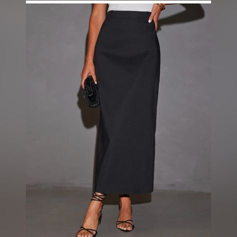 Introducing The Naima Pencil Midi Skirt, A Perfect Blend Of Sophistication And Summer Charm. Crafted From Midweight Suiting Fabric, It Offers A Tailored Fit That's Both Elegant And Comfortable. The Back Vent Ensures Ease Of Movement, Making It Ideal For Warm Days. Whether You're At The Office Or A Summer Event, The Naima Pencil Midi Skirt Provides A Polished Look With A Touch Of Seasonal Warmth. Midi Length Back Vent Back Zipper Closure Unlined Shell: 80% Polyester, 18% Rayon, 2% Spandex Lining: Pencil Skirt Long, Long Black Pencil Skirt, Pencil Midi Skirt, Suiting Fabric, Fall 24, Langer Rock, Black Pencil Skirt, Midi Skirt Pencil, Summer Events