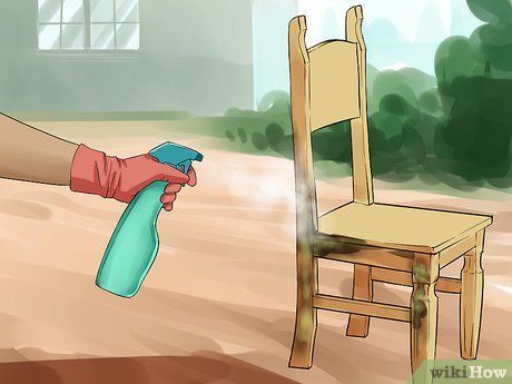 Image titled Remove Mold from Wood Furniture Step 5 Mold Remover On Wood, Remove Mold From Wood, How To Remove Mold, Cleaning Wood Furniture, Remove Mold, Wood Furniture Plans, Mildew Stains, Cleaning Mold, Wood Images