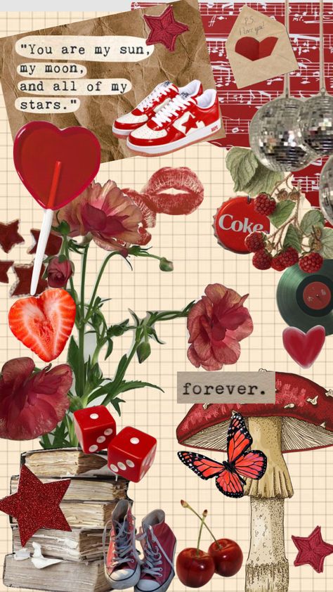 #red #flowers #love #aesthetic #music #mushroom Red Mushroom Aesthetic, Aesthetic Mushroom, Ios Icon, Country Flags, Aesthetic Wallpapers, Collage, Stuffed Mushrooms, Red, Flowers