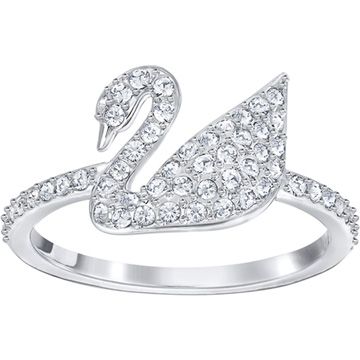 Swarovski Crystal Rings » Stunning Jewelry exclusively on Swarovski.com Swan Ring, Steampunk Rings, Swarovski Swan, Pave Jewelry, Swarovski Ring, Swarovski Jewelry, White Ring, Rhodium Plated, Custom Jewelry