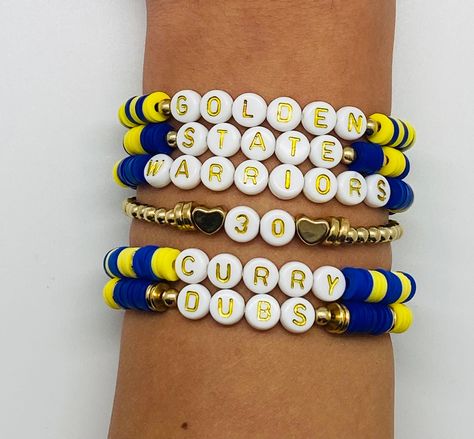 Basketball Clay Bead Bracelet, Sports Bracelet, Bead Ideas, Random Ideas, Clay Bead, Nba Finals, Bead Bracelets, Stephen Curry, Comfy Sweaters