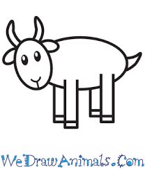 Draw A Goat, Goat Drawing, Sheep Drawing, Draw Tutorial, Family Coloring Pages, Easy Draw, Face Line Drawing, Clip Art Library, Mountain Drawing