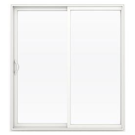 Jeld-Wen Clear Glass White Vinyl Left-Hand Sliding Double Door Sliding Patio Door (Common: 72-In X 80-In; Actual: 71.5-I Sliding Double Door, Vinyl Sliding Patio Door, Double Patio Doors, Patio Screen Door, Exterior Door Designs, Sliding Patio Door, Sliding Screen Doors, Door Screen, Interior Led Lights