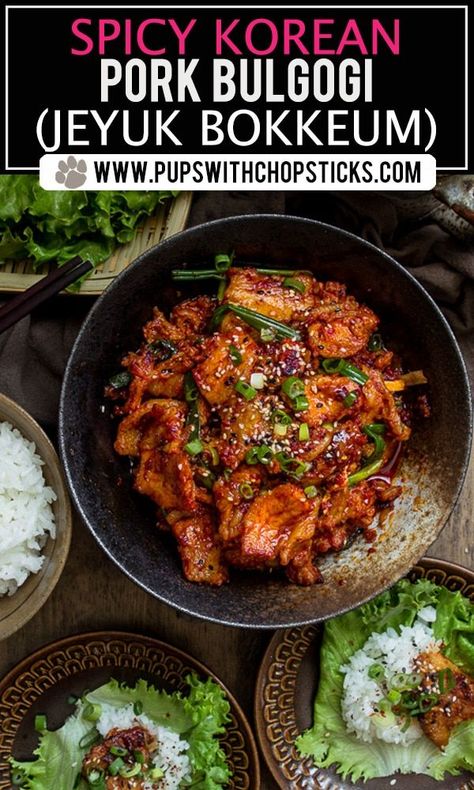 Korean Pork Bulgogi Recipe, Korean Pork Bulgogi, Pork Bulgogi Recipe, Korean Pork Belly, Pork Bulgogi, Koreansk Mad, Korean Pork, Bulgogi Recipe, Gochujang Sauce