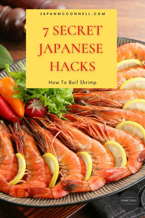 How To Boil Shrimp, Boil Shrimp, Meals You Can Freeze, Shrimp Cocktails, Japanese Home Cooking, Boiled Shrimp, Cooked Shrimp, Fresh Spring Rolls, Japanese Home