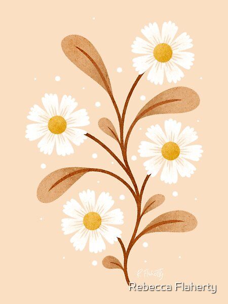 Daisy Illustration Simple, Daisy Illustration, Hey Sunshine, Illustration Simple, Summer 25, Gouache Illustrations, Bracelet Flower, Hand Embroidery Videos, Embroidery Videos