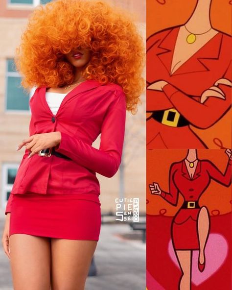 CutiePieSensei on Instagram: "Who was your first cartoon crush? Mine was……..Kovu from Lion King 2 🤣🤣🤣🤣 Wanted to say thanks for all of the love on my Miss Bellum post 🥺 I’m genuinely surprised y’all liked this closet cosplay that much LOL. Imma just assume y’all have an obsession with big hair 😂 Low key I think I can wear this with my Starfire 👀👀. And for those who asked about the wig, it’s just two cut and fluffed Merida cosplay wigs from Amazon on my head at the same time 😅 #missbellu Orange Hair Costumes, Ms Sara Bellum, Powerpuff Girls Cosplay, Sara Bellum, Red Hair Cosplay, Cartoon Halloween Costumes, Cosplay Ideas Women, Power Puff Girls, Cartoon Costumes