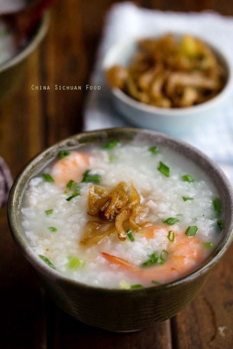 Рисовые каши от карго Alex Mekong Shrimp Congee, Congee Recipe, Chinese Shrimp, Chinese Fish, Rice Porridge, A Group Of People, Easy Shrimp, Chinese Dishes, Chinese Cooking